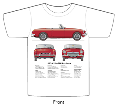 MGB Roadster (wire wheels) 1962-64 T-shirt Front
